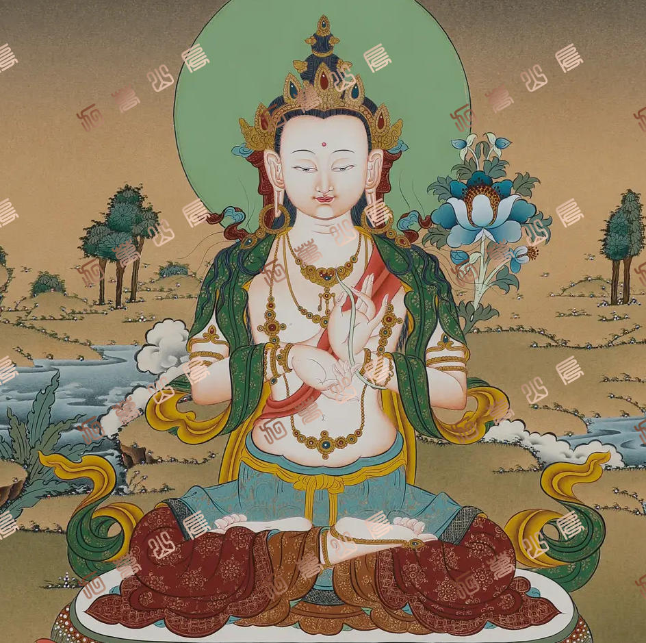 D32菩萨Bodhisattva唐卡绘画高清电子图片喷绘临摹素材