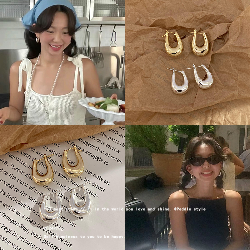 韩国fever同款金属耳环小众设计感高级感耳坠耳钉2025新款耳饰女