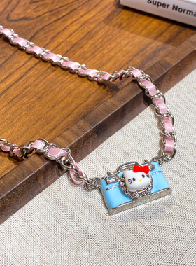 薄荷像素~可爱KT猫相机项链女