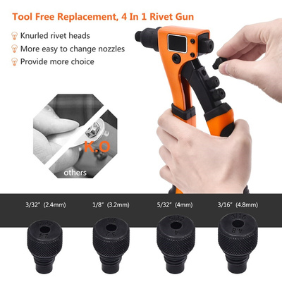 8” Hand Rivet Nut Guns Pop Riveters Manual Riveting Riveter