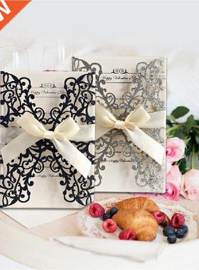 10pcs Bowknot Gltter nvtatons European Style Laser Cut