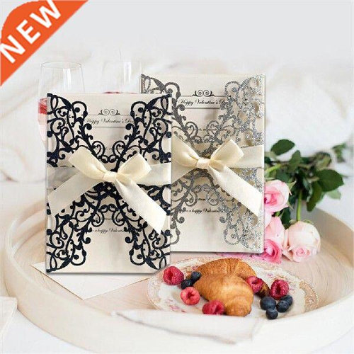 10pcs Bowknot Gltter nvtatons European Style Laser Cut