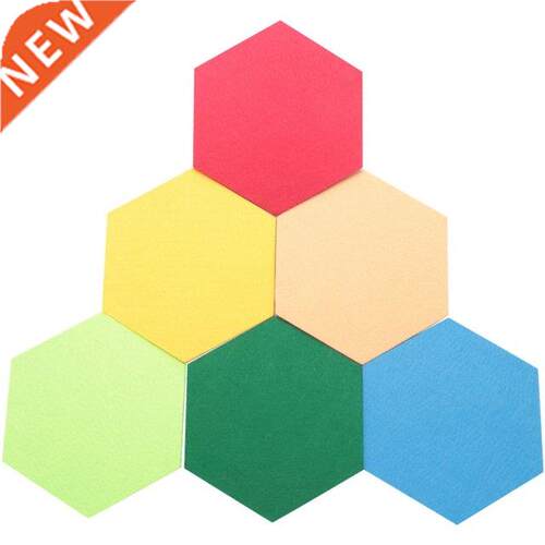 6 Pack Hexagon Felt Pin Board Self Adhesive Bulletin Memo Ph