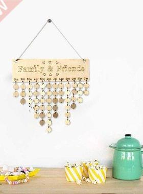 Wooden Birthday Calend Bod DIY Family Friends Birthday