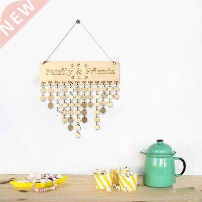 Wooden Birthday Calend Bod DIY Family Friends Birthday