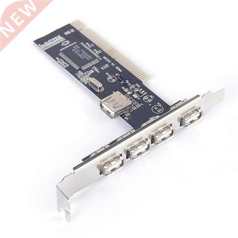 USB 2.0 4 Port 480Mbps High Speed VIA HUB PCI Controller Car