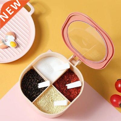 Spice Pots Four Compartment Condiment Multi-grid Spice Jar