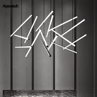 LED Linear Bar Ceiling Art Droplights Chandelier Stu Hanging