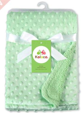 Newborn Thermal Soft Fleece Blankets Winter Autumn Green Sol