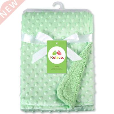 Newborn Thermal Soft Fleece Blankets Winter Autumn Green Sol