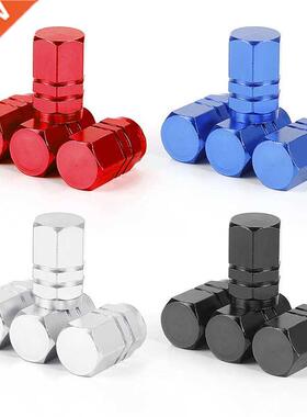 4pc Car Wheel plugs Tire Valve Caps Auto Tire dust cap Alumi