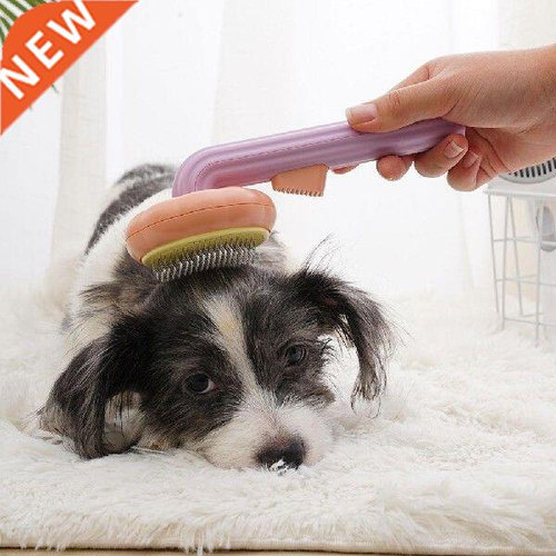 Cat Artifact Pet Hair Brush Self Cleaning Slicker Comb