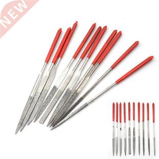 HOT 5PCS/10PCS Titanium Diamond Coating Needle Flat File