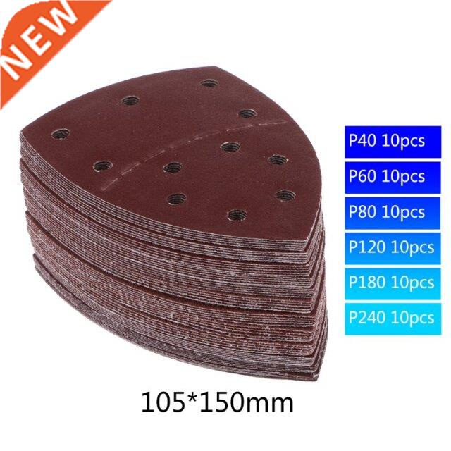 60pcs 11-hole Sandpapers Sanding Sheets Abrasive Discs 40/60