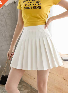 High waist chiffon pleated skirt women's summer new Korean v