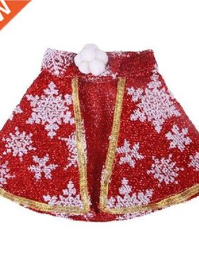 Chrimas Dog clothes Cat Cape Snowflake ripe Pet Cat