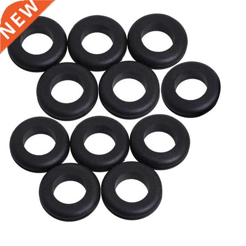 200Pcs/Box Rubber Grommet Gasket Kits for Wire Cable Black A
