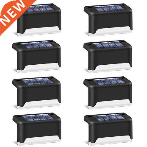 1/4/8pcs LED Solar Lamp Path Stair Outdoor Waterproof Wall