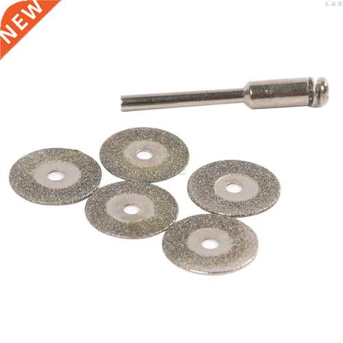 5 PCS 22mm Emery Diamond cutting blades Drill Bit+1 Mandrel