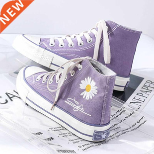 Purple High-top Women Shoes High Women Casual Shoes Rubber