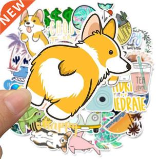 Cute Laptop ickers 50 PCS Cartoon Simple Tablet Decals For
