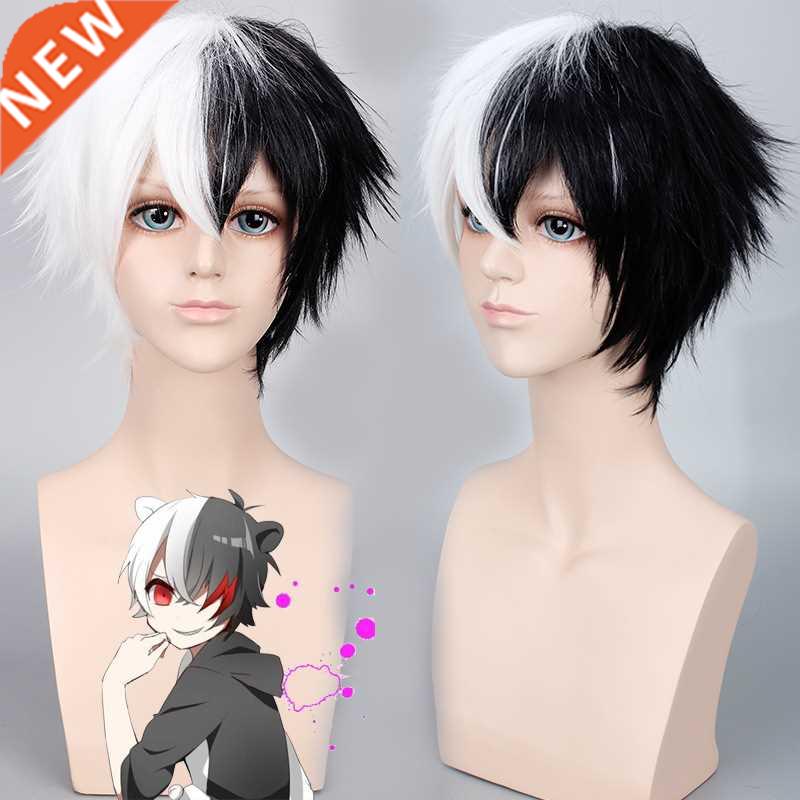 Anime Danganronpa Monokuma Wig Cosplay Costume Dangan Ronpa