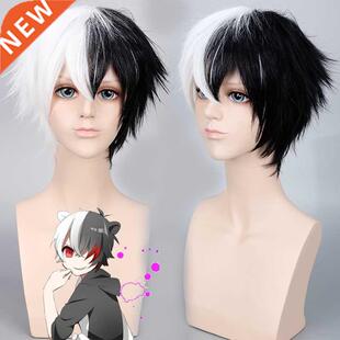Anime Danganronpa Monokuma Wig Cosplay Costume Dangan Ronpa