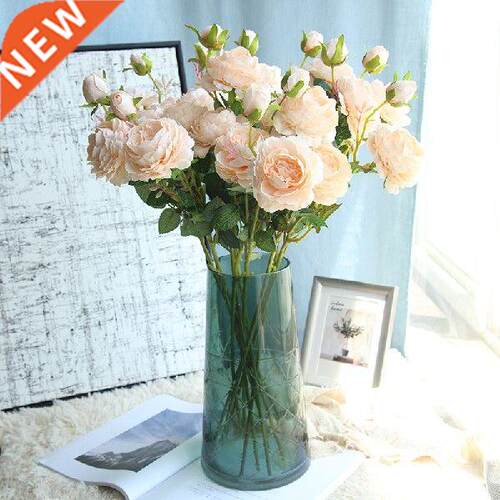 3 Heads Silk roses simulated flowers Artificial Rose