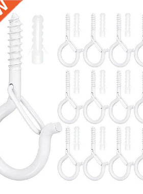 12Pcs Q-Hanger Hooks Ceiling Q Screw Hook Screw Lights