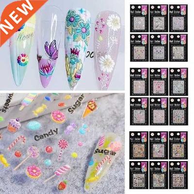 6Pcs/Set Nail Sticker Non-Fading Nail Foils Chocolate