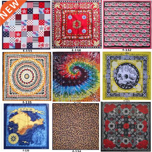 f-101 55*55cm Cotton Hip Hop Bandana Headwear Hair Band Scar