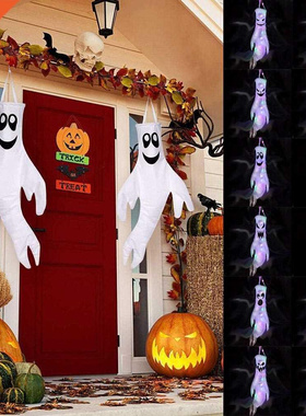 LED Light Ghost Windsock Halloween Decoration Garden Decor