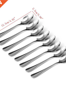 8 Pcs Stainless Steel Demitasse Espresso Spoon Tea Coffee So