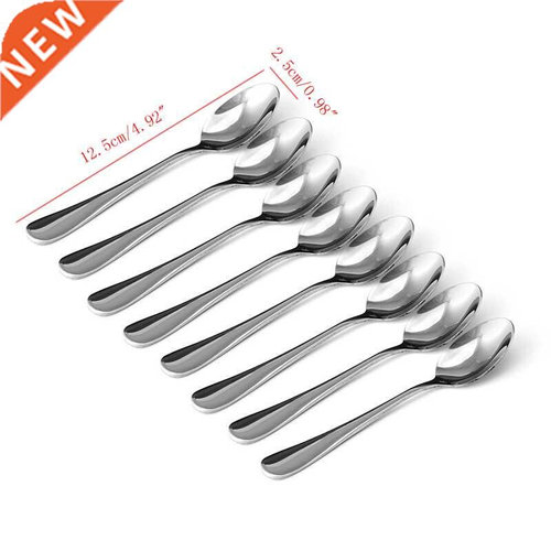 8 Pcs Stainless Steel Demitasse Espresso Spoon Tea Coffee So