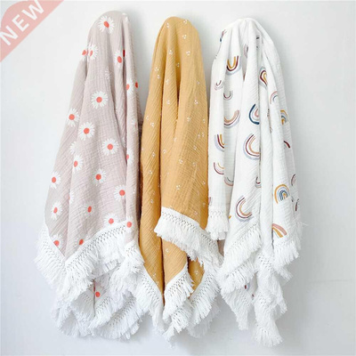 100% Cotton Baby Blankets Newborn for Boys Girls Swad