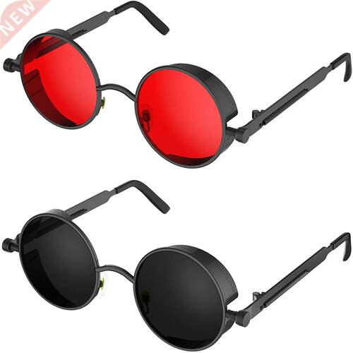 Classic Vintage Metal Steampunk Sunglasses Men Women Fashion