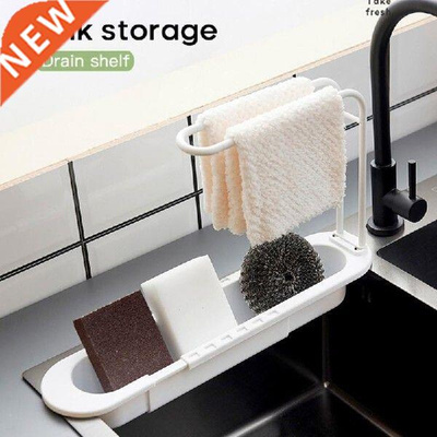 Kitchen Telescopic Sink Shelf Kitchen Drainer Soap Sponge