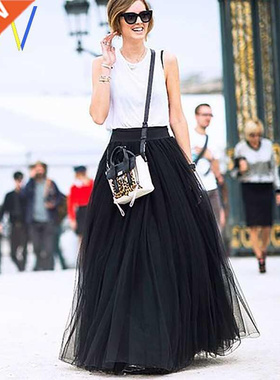Long Tulle Skrt Elegant Prncess Tutu Skrts Women dress