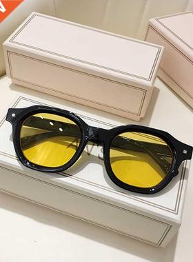WHO CUTIE New rendy Square Rectangle Sunglasses Vintage Wome