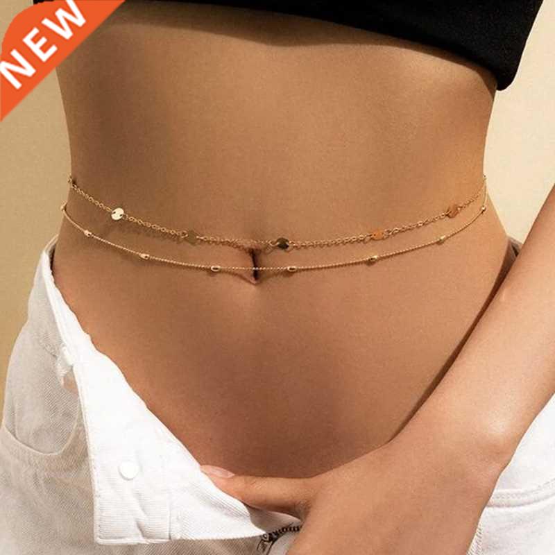NEW 2021 Boho Multi-layer Golden Waist Chain For Women Fashi