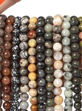 Natural Stone Beads Aventurine Jades Indain Agates Crystal B