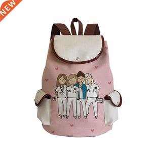 Nurse Printed Backpack Cartoon Girls School Bag For Teenager