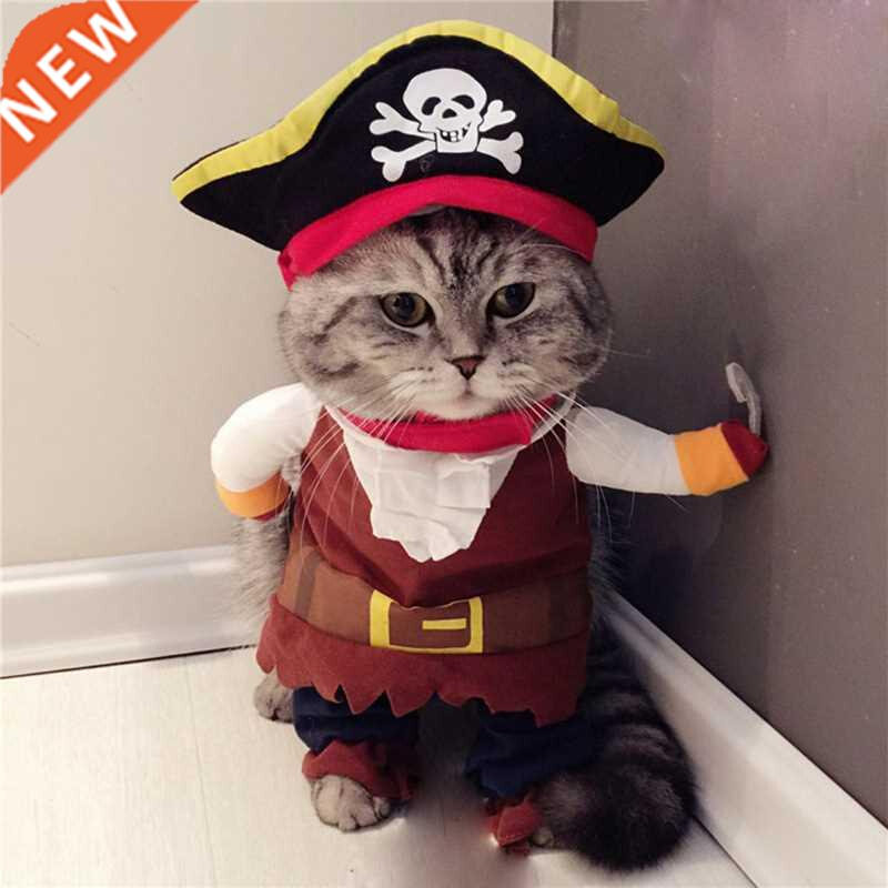 Funny Cat Costumes Pirate Suit Cat Clothes Kitty Kitten Cors