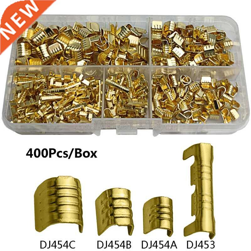 400Pcs DJ454 DJ453 U-Shaped Copper Wire Crimps Terminal Cold