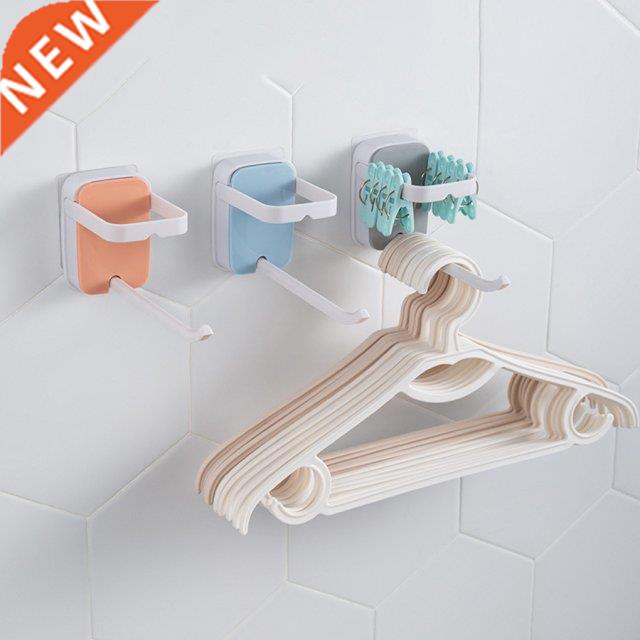 Hanger Wall Mounted Self Adhesive Storage Hook Foldable Plas