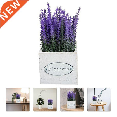 Potted Artificial Lavender Plant Fake Flower Plants In Pot