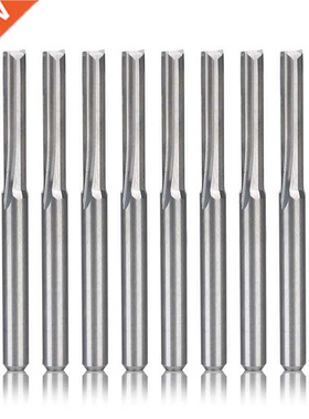 10Pcs 2 Flute Cnc Router Bits .175Mm Straight Slot Tungsten