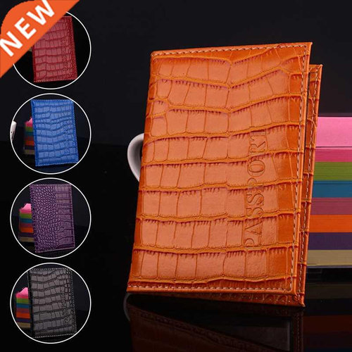 PU Leather Crocodile Pattern Passport Covers Travel Wallet P