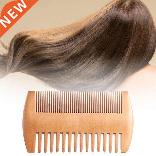 Comb Natural Minimalistic Peach Wood Double-sided Massage