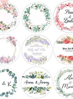 Custom Logo Wedding Birthday Party Sticker Personalized Desi